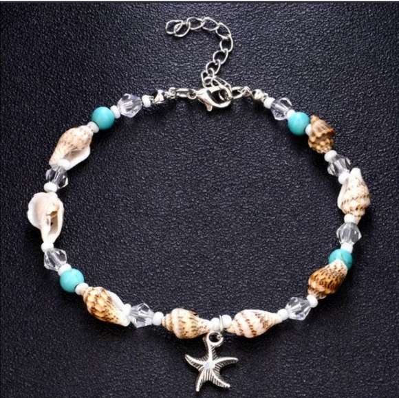 🐚New Starfish Shell Beach Ankle Bracelet - Picture 2 of 8